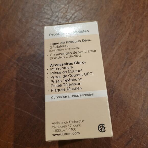 Lutron DVELV-300P-WH 300-Watt Diva Low Voltage Single Pole Dimmer, White New - Picture 2 of 10